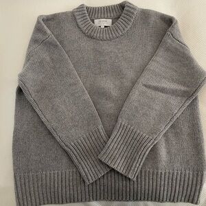 La Ligne Solid Grey Marin Sweater, Size Large